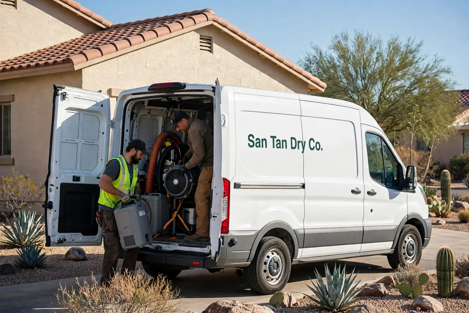 FIG. 01 - The San Tan Dry Co. van, loaded and rolling.